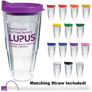 24oz Thermal Dual Walled Travel Tumbler - Screen Print