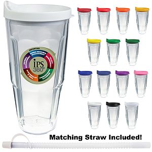 24oz Thermal Dual Walled Travel Tumbler - Custom Decal