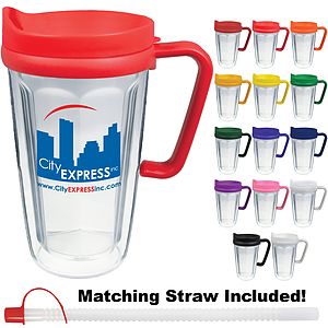 16oz Thermal Dual Walled Travel Mug - Screen Print