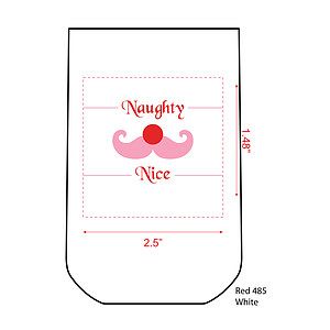 16oz "Naughty or Nice" Stock Holiday Stemless Plastic Wine Tumbler