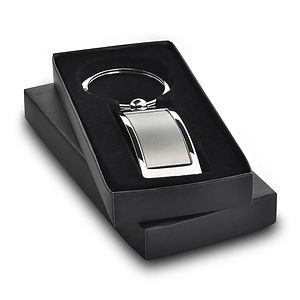 Curved Metal Key Chain