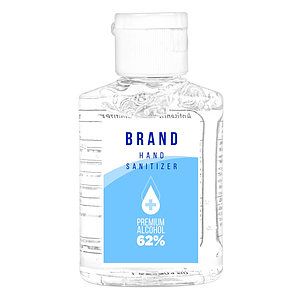 2 oz. Hand Sanitizer Gel Custom Label Flip-Cap Compact Bottle