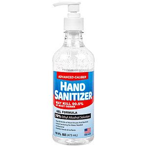 16 oz Advanced Caliber GEL Hand Sanitizer With Pump 70% Alcohol USA Made