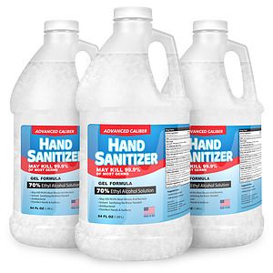 64 oz Advanced Caliber GEL Hand Sanitizer Bottle 70% Alcohol USA Made