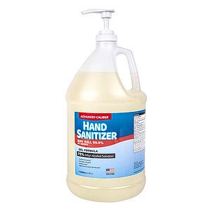 1 Gallon Bottle Advanced Caliber GEL Hand Sanitizer With Pump USA Made