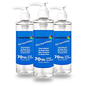 8 oz Custom Label GEL Hand Sanitizer Bottle 70% Alcohol USA Made