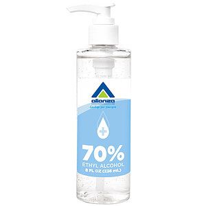 8 oz Custom Label GEL Hand Sanitizer Bottle 70% Alcohol USA Made