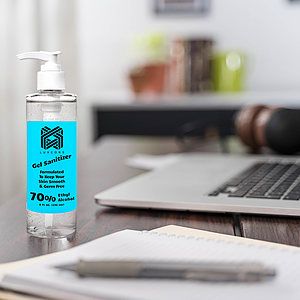 8 oz Custom Label GEL Hand Sanitizer Bottle 70% Alcohol USA Made