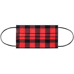 3-Ply Plaid Breathable Melt-Blown Filter Disposable Face Mask