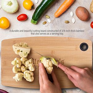 The Wakefield 15.5-Inch Bamboo Cutting Board with Silicone Ring