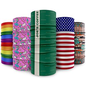 Custom Dye Sublimation Neck Gaiter Multi-Purpose Face Covering