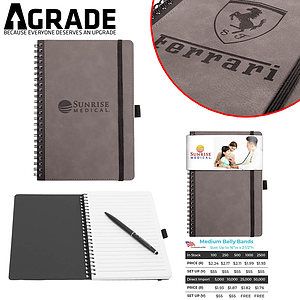 Faux Leather Spiral-Bound Notebook