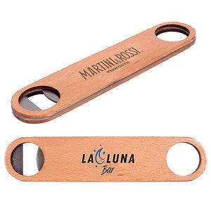 Wood & Stainless Steel Bottle Opener