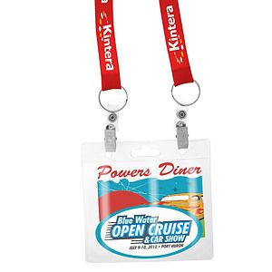 3/4" Screen Printed Dual Attachment Lanyard