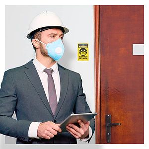 Face Mask Required COVID-19 Coronavirus Prevention Custom Utility Sign 2.5"x4" Hard 60 Mil Styrene C