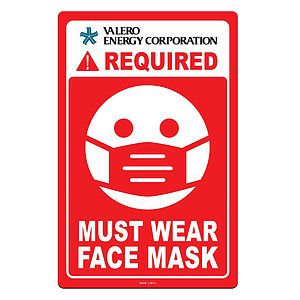 Face Mask Required COVID-19 Coronavirus Prevention Custom Warning Sign 5.5"x8.5" Hard 60 Mil Styrene