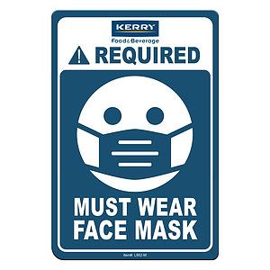 Face Mask Required COVID-19 Coronavirus Prevention Custom Office Sign 4"x6" Hard 60 Mil Styrene Card