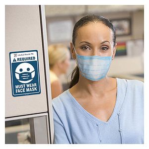 Face Mask Required COVID-19 Coronavirus Prevention Custom Office Sign 4"x6" Hard 60 Mil Styrene Card