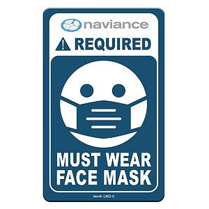 Face Mask Required COVID-19 Coronavirus Prevention Custom Office Sign 4"x6" Hard 60 Mil Styrene Card