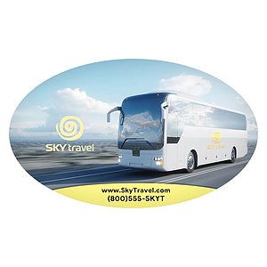 30mil 3x5 Inch Oval Shape Outdoor Magnet