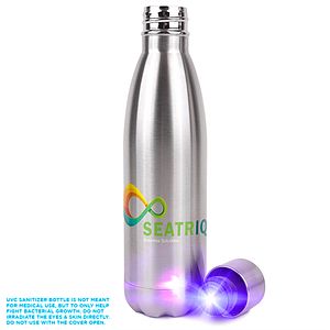 HD-200 Self-Sanitizing 17oz Water Bottle With UV-C Light Cap