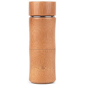 Bamboo Stem Vacuum- Sealed 12oz. Water Bottle with Strainer