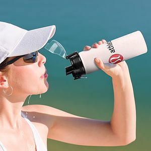 Telford 24oz. Wheat Straw Sports Water Bottle with Flip Top Cap
