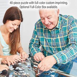 40 Pieces Full Color 9.5x6.5 Custom Jigsaw Puzzle