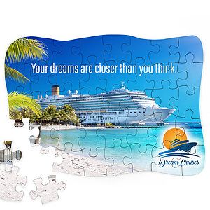 40 Pieces Full Color 9.5x6.5 Custom Jigsaw Puzzle