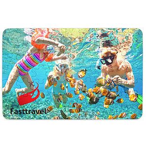 63 Pieces Full Color 13.25x8.5 Custom Jigsaw Puzzle