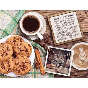 Square Two Coaster Set