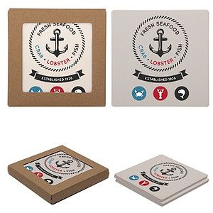 Square Two Coaster Set