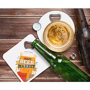 Round Bottle Opener Coaster
