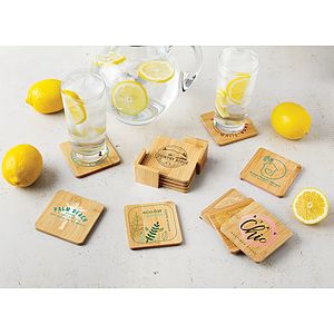 Bamboo Coaster Set