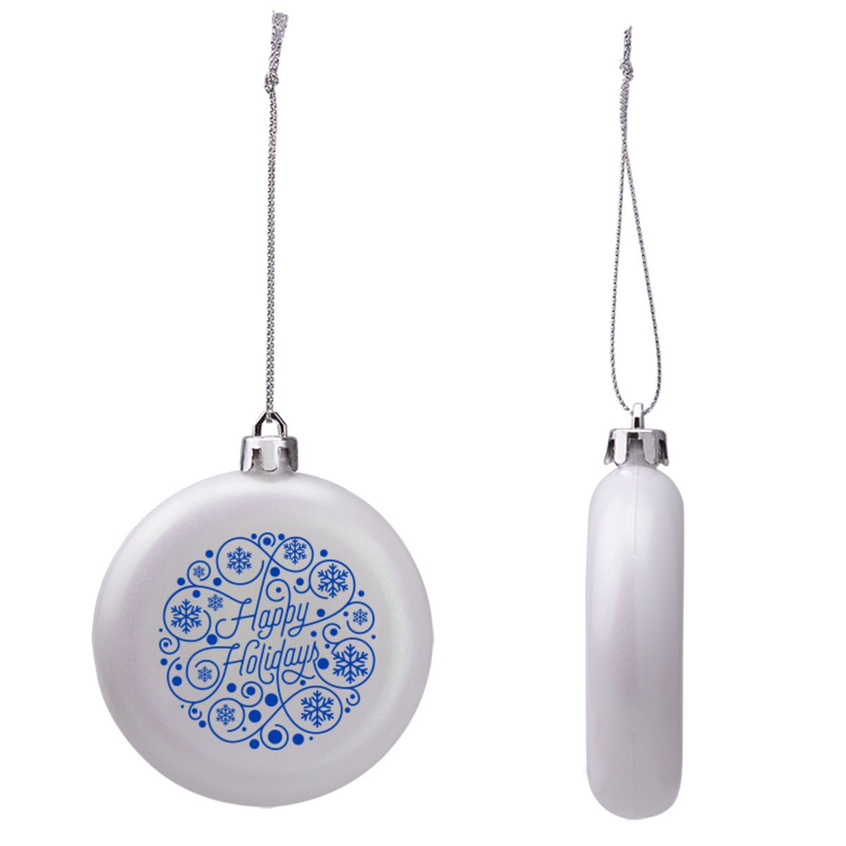 Shatter Resistant Flat Round Ornament