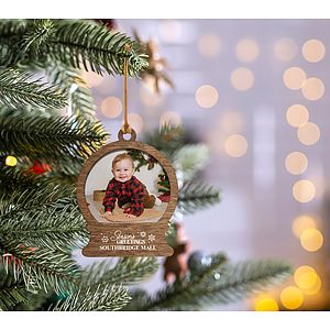 Photo Snowglobe Wood Ornament