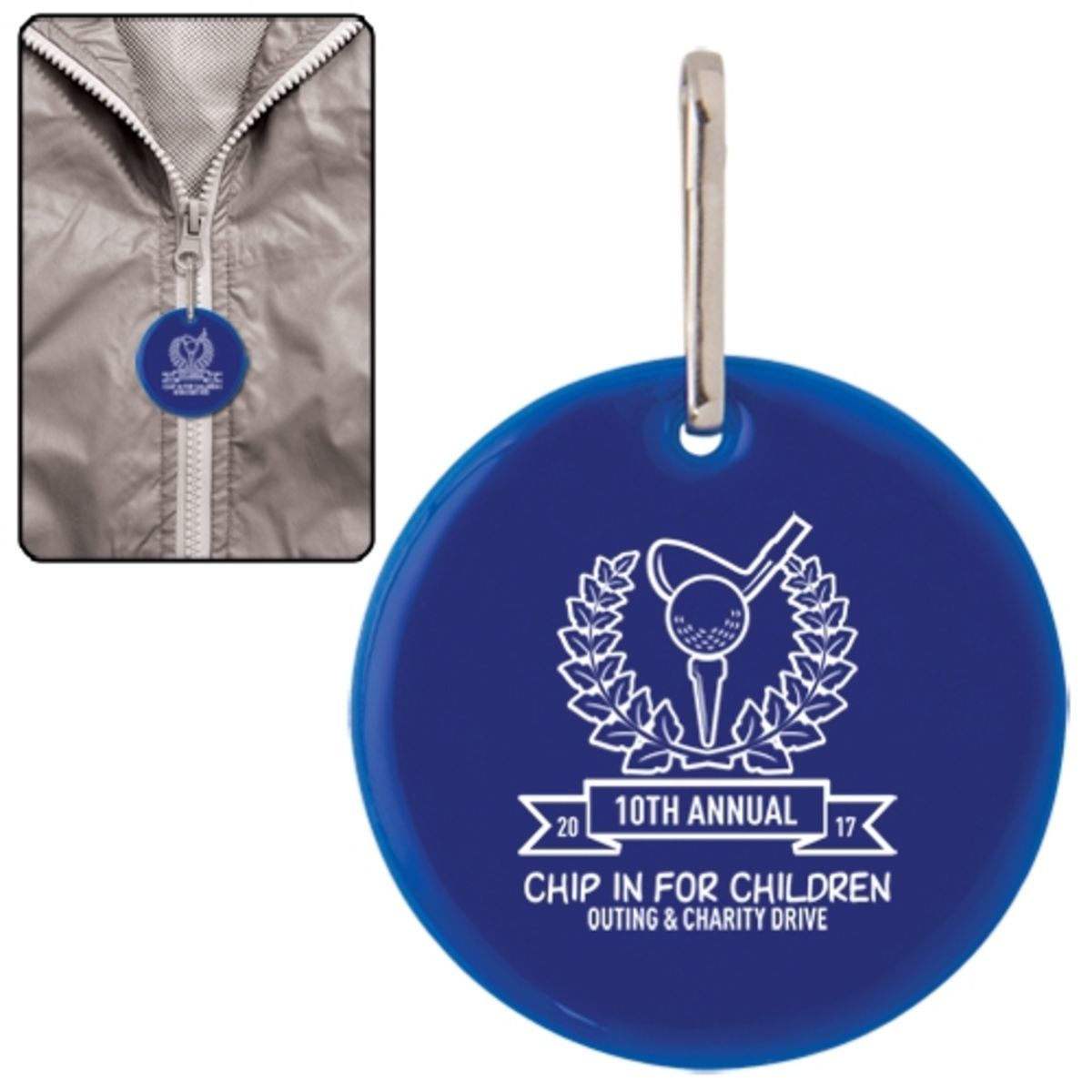 Round Reflective Zipper Pulls