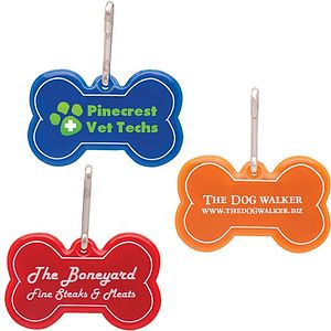 Dog Bone Reflective Collar Tag
