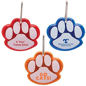 Paw Shaped Reflective Collar Tag