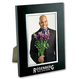 5 x 7 Black Wood Frame w/Silver Bevel