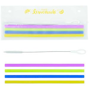 Reusable Silicone Straw Set
