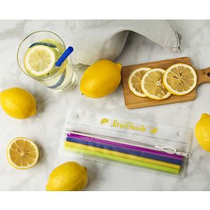 Reusable Silicone Straw Set