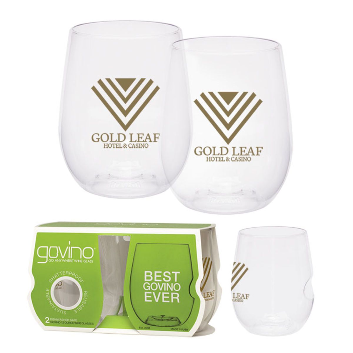 Dishwasher Safe Govino® 12oz Wine/Cocktail Glass 2 Pack