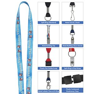 Good Value™ 1/2" RPET Fine-Print Lanyard