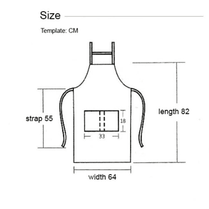 14 oz. Canvas Kitchen Apron w/ Brown shoulder Strap