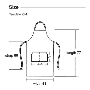 13 oz. Thick Canvas Kitchen Apron w/ Buttons & 2 front pockets