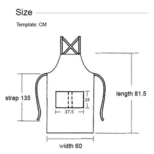 100% Cotton Canvas Kitchen Aprons w/ Detachable cross straps
