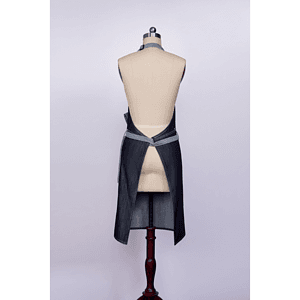 12 oz. 100% Cotton Denim Kitchen Aprons w/ Grey front straps & 3 Pockets