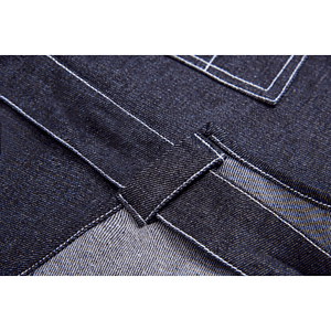 Cotton Denim Kitchen Aprons w/ Cross Strap & 3 pockets