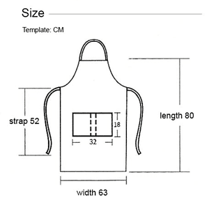Serge Kitchen Aprons w/ Adjustable Straps & 2 front pockets